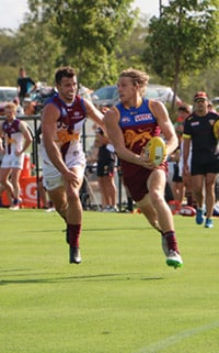 Tom Bell breaks away at last week's intraclub game. Picture: Brisbane Lions - ${keywords}